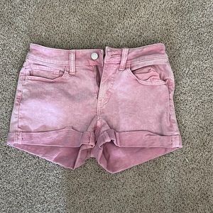 pink SO jean shorts